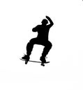 Skateboarding silhouette