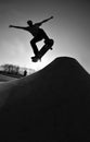 Skateboarding silhouette