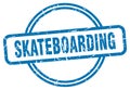 skateboarding stamp. skateboarding round grunge sign.