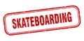 skateboarding stamp. skateboarding square grunge sign