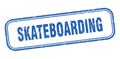 skateboarding stamp. skateboarding square grunge sign