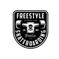 Skateboarding t-shirt design. Vector vintage illustration. Royalty Free Stock Photo