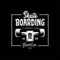 Skateboarding t-shirt design. Vector vintage illustration. Royalty Free Stock Photo