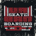 Skateboarding t-shirt, T-shirt inscription, typography graphic design