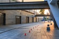 Skateboarding training place in Olympic stadium NFC in Kiev