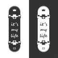 Skateboarding typographic for print, t-shirt, tee design. Vector vintage illustration. Royalty Free Stock Photo