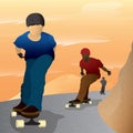 skateboarding. Vector illustration decorative design