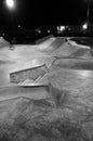 Skatepark At Night Royalty Free Stock Photo