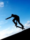 Skater in sky Royalty Free Stock Photo