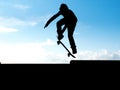 Skater in sky Royalty Free Stock Photo