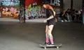 Skater at Southbank Skating Center in London city , United Kingdom