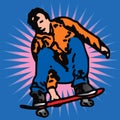 Skater (Vector) Royalty Free Stock Photo