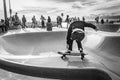 A skater at Venice Skatepark Royalty Free Stock Photo