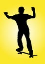 Skater in a yellow background