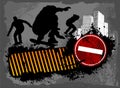 Skaters city Royalty Free Stock Photo
