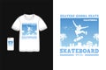 Skaters gonna skate t shirt design silhouette retro vintage style