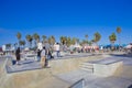 Skaters in a Venice Beach Skatepark Royalty Free Stock Photo