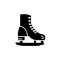 Skates black icon, vector sign on isolated background. Skates concept symbol, illustration Royalty Free Stock Photo