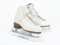 Skates in a cover on a white isolated background Royalty Free Stock Photo
