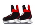 Skates for ice rink flat vector illustration Royalty Free Stock Photo