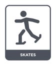 skates icon in trendy design style. skates icon isolated on white background. skates vector icon simple and modern flat symbol for Royalty Free Stock Photo