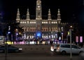 Skating in front of the illuminated viennese town-hall