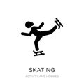 skating icon in trendy design style. skating icon isolated on white background. skating vector icon simple and modern flat symbol Royalty Free Stock Photo