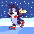 Skating penguin