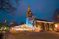 Skating rink in centre of town Royalty Free Stock Photo