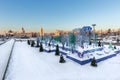 Skating rink on the main alley of VDNKH, Moscow, January 2017.