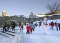 Skating rink in Quebec City, Porte Saint-Jean, Canada