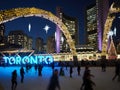Skating rink at Toronto City Hall Royalty Free Stock Photo