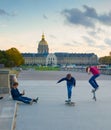 skating teen kids, Paris