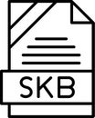 SKB Outline Vector Icon Royalty Free Stock Photo