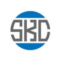 SKC letter logo design on white background. SKC creative initials circle logo concept. SKC letter design Royalty Free Stock Photo