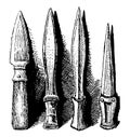 Skeans - Ancient Irish Daggers vintage illustration