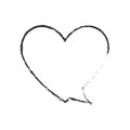 skecth bubble speech heart shape Royalty Free Stock Photo