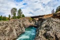 Skeena river in Kitwanga, BC, Canada Royalty Free Stock Photo