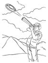 Skeet Shooting Coloring Page for Kids Royalty Free Stock Photo