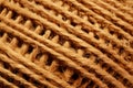Skein of coarse brown thread