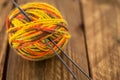 The skein of colorful thread