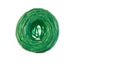 Skein of green nylon thread on a white background Royalty Free Stock Photo