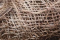 Skein of jute twine. Clew natural rope. Close up Royalty Free Stock Photo