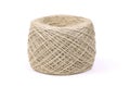 Skein of Jute twine isolated on a white backgound. Packthread isolated.Rope