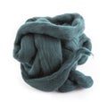 Skein of merino wool dark green Royalty Free Stock Photo