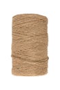 skein of natural jute twine isolated on white Royalty Free Stock Photo
