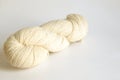 Skein of natural white yarn