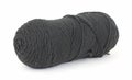 Skein of old black acrylic yarn