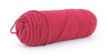 Skein of red acrylic yarn Royalty Free Stock Photo