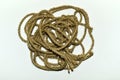 Skein of rope on a white background Royalty Free Stock Photo